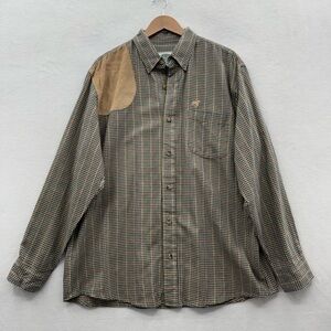 Boyt Harness Company Men's XL Button Down Shooting Shirt Plaid Flannel